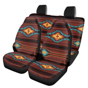 Retro Aztec Car Seat Covers Set for Women