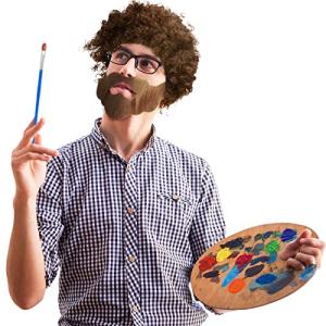 80s Painter Costume Set with Wig & Props
