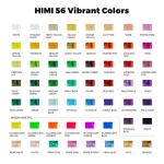 HIMI 56-Color Gouache Paint Set with Metallics