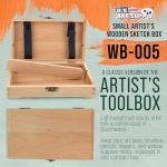Multi-Function Wooden Art Supply Box with Lock