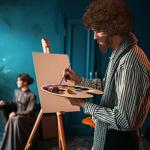 80s Painter Costume Set with Wig & Props