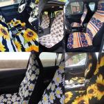 Retro Aztec Car Seat Covers Set for Women