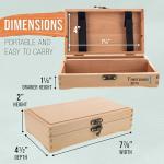 Multi-Function Wooden Art Supply Box with Lock