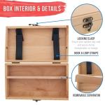 Multi-Function Wooden Art Supply Box with Lock
