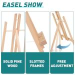 2-Pack 16-Inch Wooden Tabletop Easels for Painting
