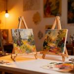 6 Pack of 9 Inch Tabletop Wooden Easels