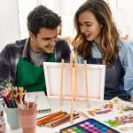 2-Pack 16-Inch Wooden Tabletop Easels for Painting