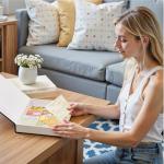 JARLINK Set of 3 Decorative Faux Linen Books