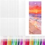 DIY Watercolor Paper Bookmarks with Colorful Tassels