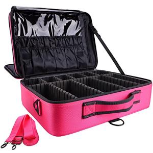 Large Makeup Train Case with Adjustable Dividers
