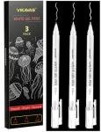 VIKAVAS White Gel Pen Set for Dark Paper