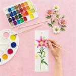 DIY Watercolor Paper Bookmarks with Colorful Tassels