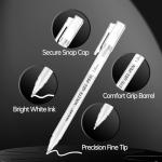 VIKAVAS White Gel Pen Set for Dark Paper