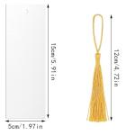 DIY Watercolor Paper Bookmarks with Colorful Tassels