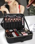 Large Waterproof Makeup Case and Brush Holder
