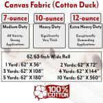 Heavy Natural Cotton Duck Canvas, 62'' Wide