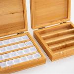 Watercolor Wooden Palette Box with Half Pans