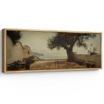 Large Vintage Seaside Canvas Print for Home