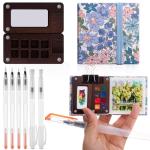 Mini Portable Watercolor Palette Set with Accessories