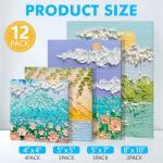 ESRICH 12-Pack Blank Canvas Boards for Painting