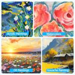 ESRICH 12-Pack Blank Canvas Boards for Painting