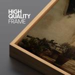 Large Vintage Seaside Canvas Print for Home