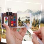 Mini Portable Watercolor Palette Set with Accessories