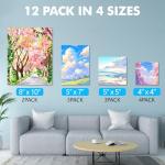 ESRICH 12-Pack Blank Canvas Boards for Painting