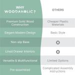 Leopard Print Wooden Desk Organizer with 4 Drawers