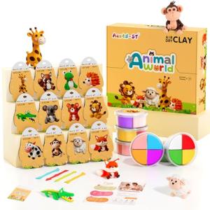 Animal Theme Air Dry Clay Kit for Kids