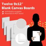 Artlicious 12-Pack Blank Canvas Boards 9 x 12 Inch