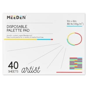 MEEDEN Disposable Artist Palette Paper Pad, 12"x16