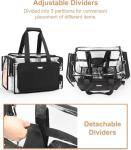 Relavel Clear Makeup Organizer with Adjustable Dividers