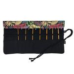 30 Pocket Brush Roll Up Bag - Leaf Design