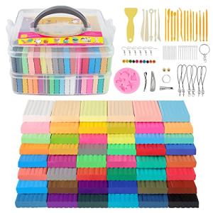 50 Color Polymer Clay Set with Tools