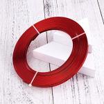 Red 18 Gauge Flat Aluminum Wire for Crafts