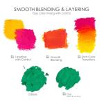 48-Color Oil Crayon Set with 4 White Pencils