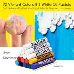 MEEDEN 102-Piece Oil Pastel Set with 72 Colors
