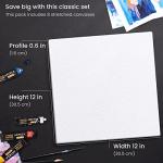 ARTEZA 12x12 Canvas Pack of 8 for Painting