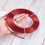 Red 18 Gauge Flat Aluminum Wire for Crafts