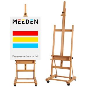 Adjustable H Frame Floor Art Easel with Wheels