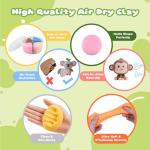 12 Animal Air Dry Clay Kit for Kids