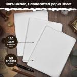 Leather Village Watercolor Paper - 50 Sheets, 6x4 Inches