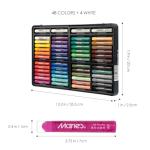 48-Color Oil Crayon Set with 4 White Pencils