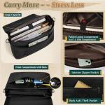 Vintage Flap Messenger Bag for Men - Black