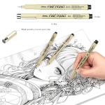 Qionew Black Micro-Pen Fineliners, 12-Pack