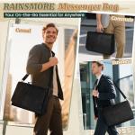 Vintage Flap Messenger Bag for Men - Black