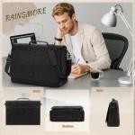 Vintage Flap Messenger Bag for Men - Black