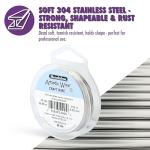 Artistic Wire 22 Gauge Stainless Steel 13.7m