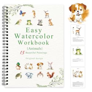 Watercolor Animal Coloring Book for Adults